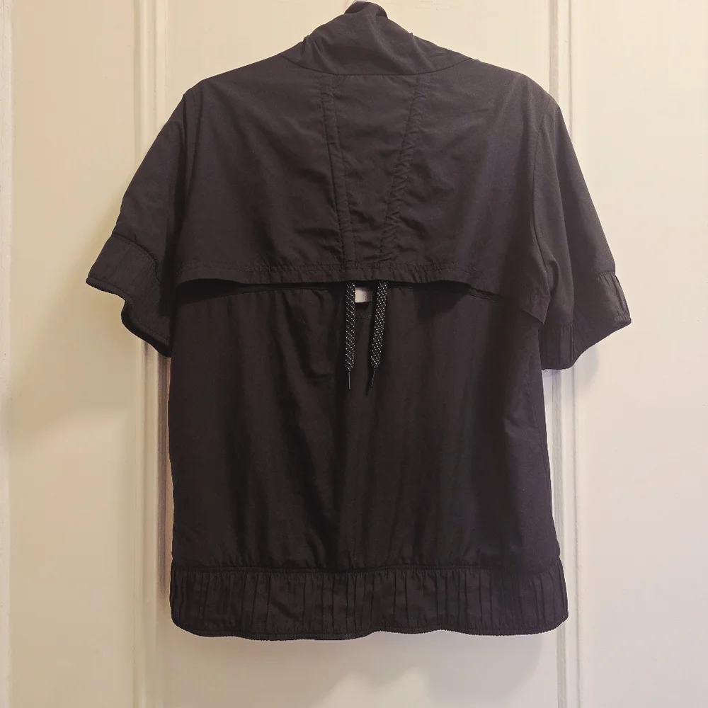 Adidas Climalite Full Zip Short Sleeve Black Runners Jacket - Sz Lg